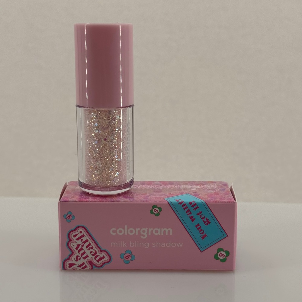 Colorgram Milk Bling Shadow 01 Double Star Liquid Glitter Eyeshadow Pink Sparkle